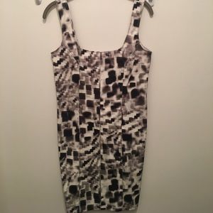 Black, white and grey dress