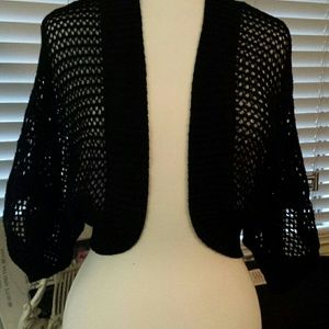 Black Sweater Shrug sz L (12 - 14)