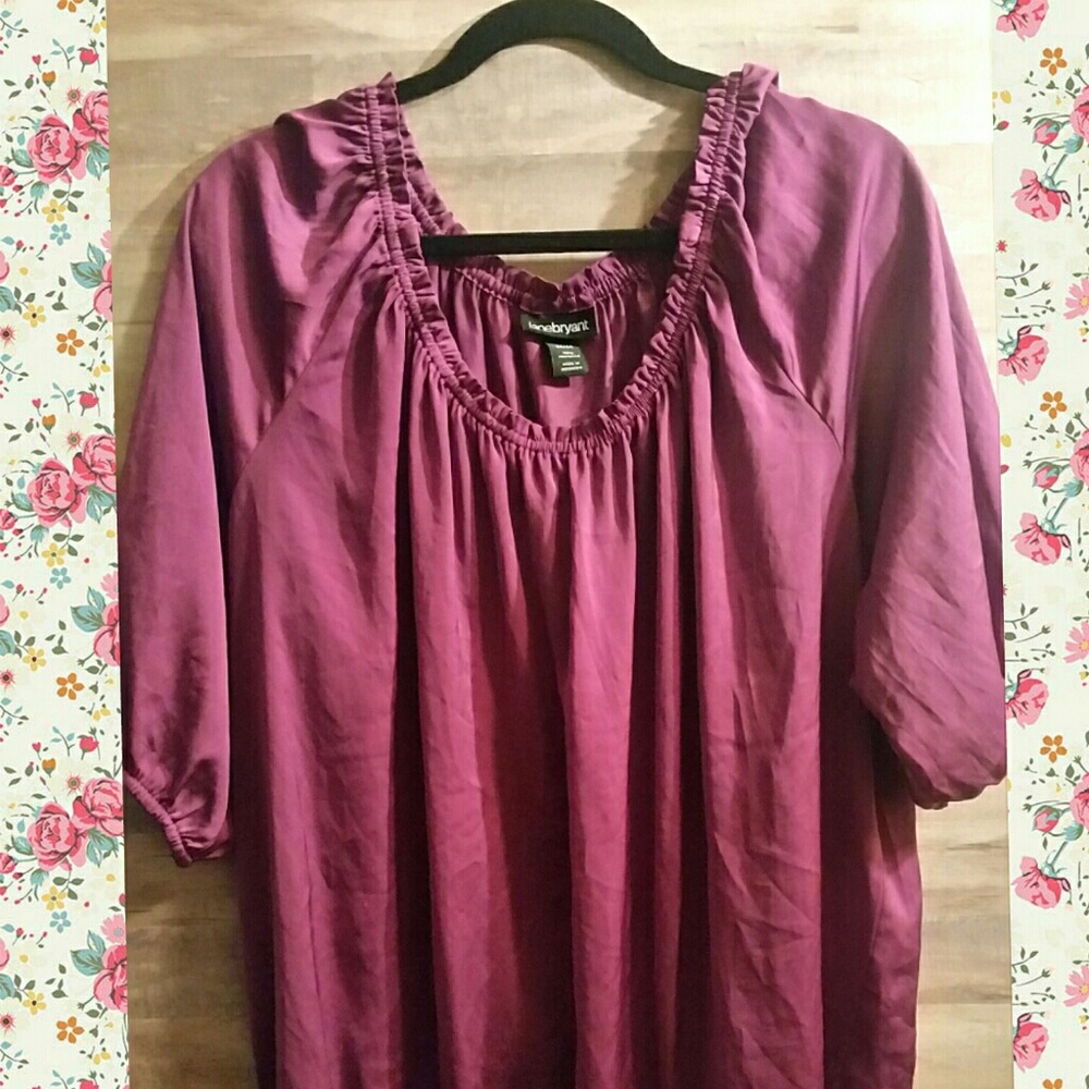 Lane Bryant Metallic Purple Top, Size 22/24