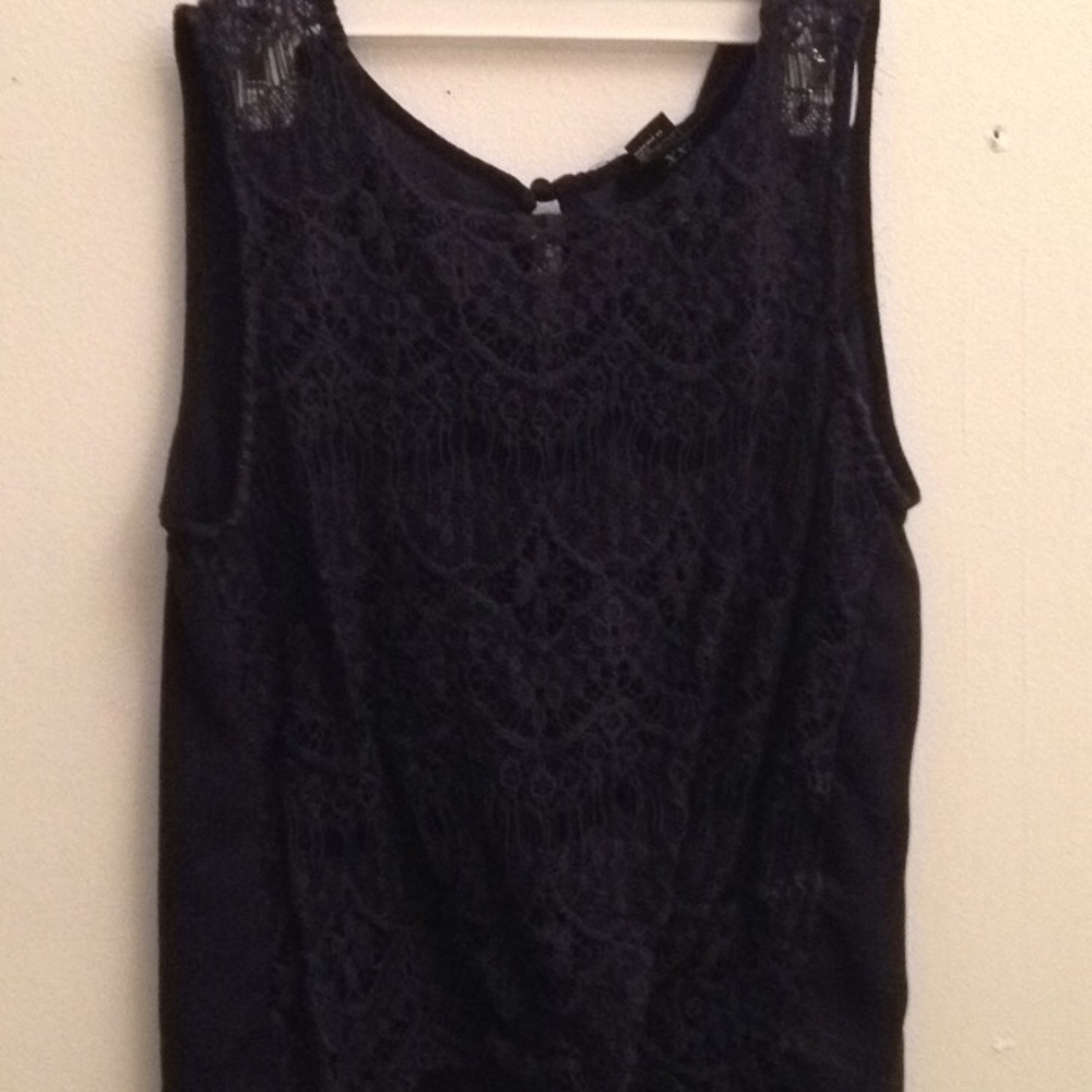 lace-front crop top