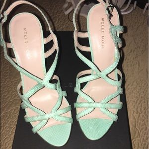 Pelle Moda Mint snake strappy sandal