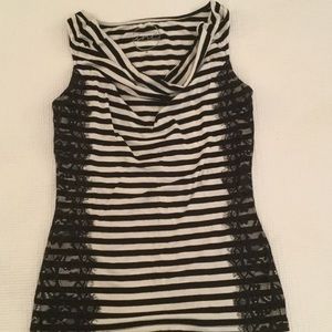 INC international concepts stripe lace top