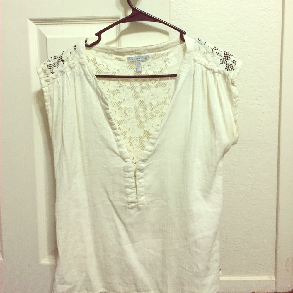 Cream summer canvas top
