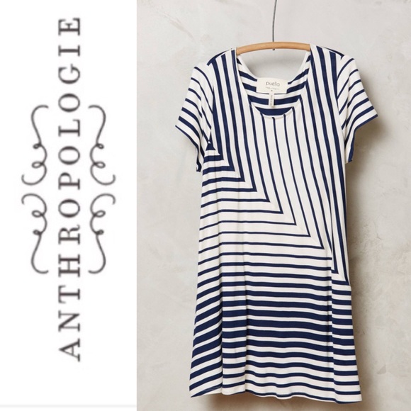 Anthropologie Tops - Anthropologie Puella Angled Stripe Swing Top