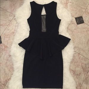 Black Peplum Dress