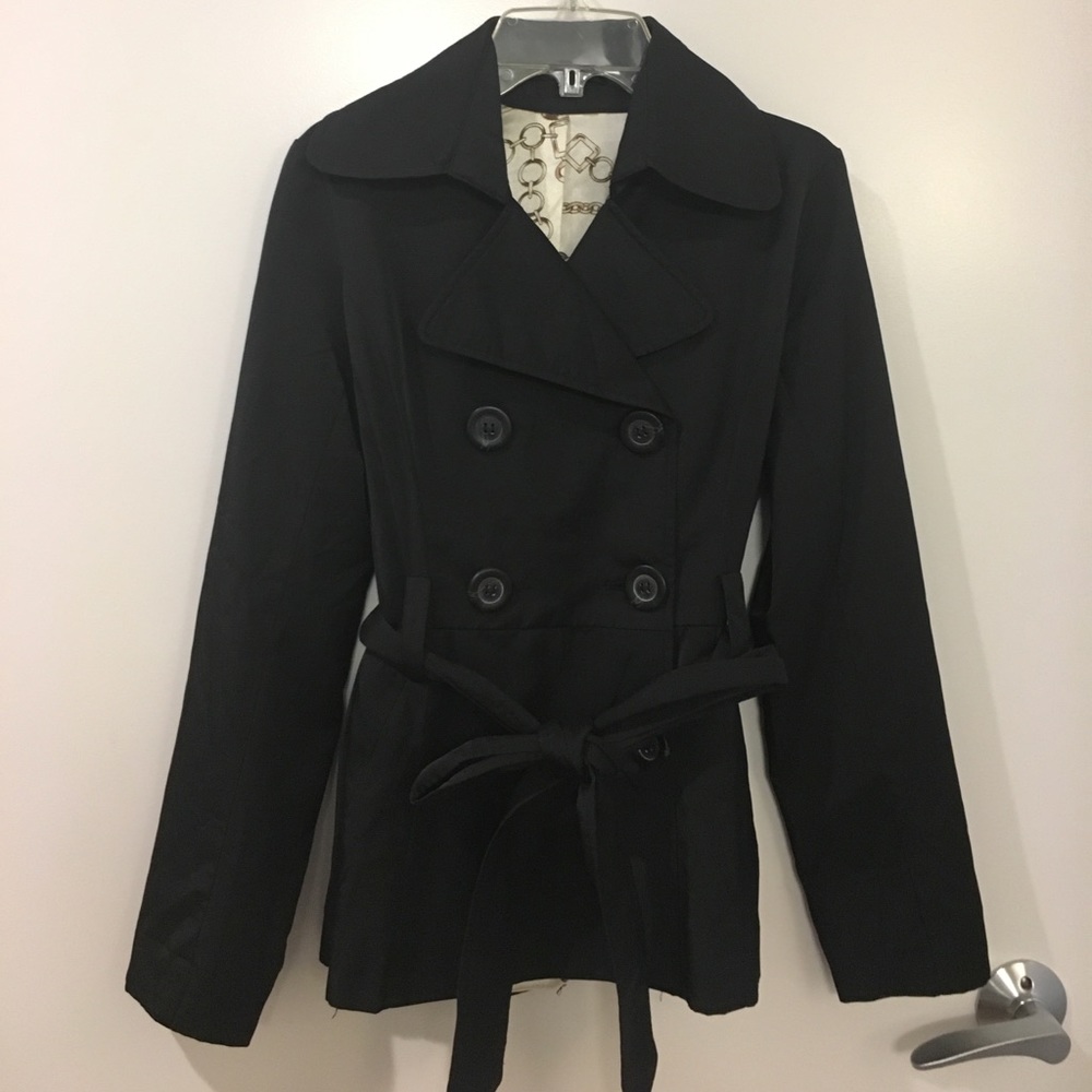 Great condition black mini trench