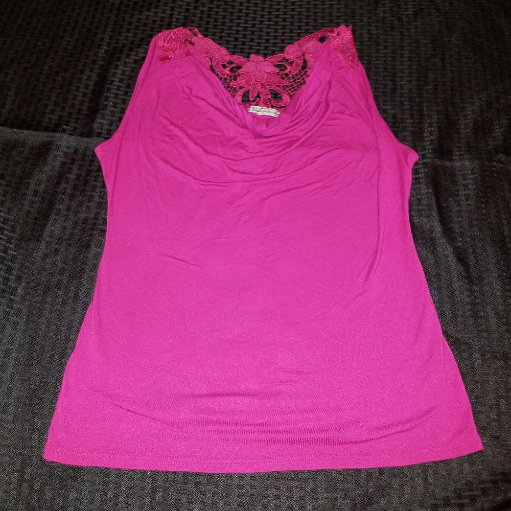Dressy tank with lace