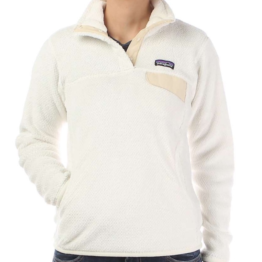 White/Cream Women's Patagonia ReTool Fleece