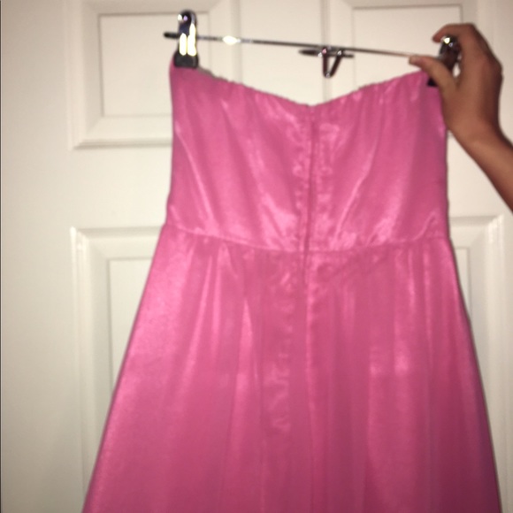 Pink strapless prom dress - Picture 3 of 3