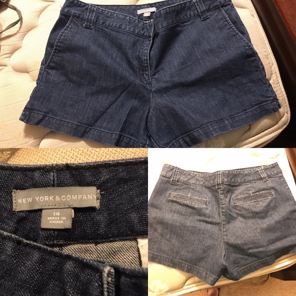 New York & Company denim shorts.