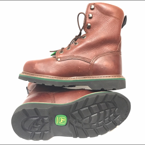 John Deere Steel Toe Boots 6.5 New Leather Safety main image 6