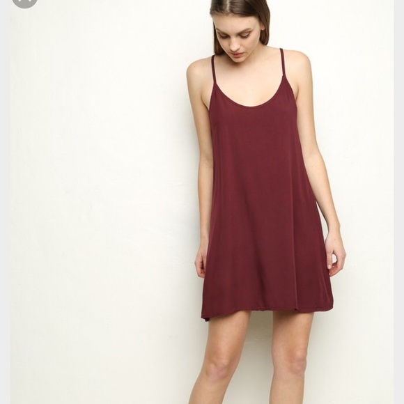 brandy melville burgundy dress Arianna Plaid Dress