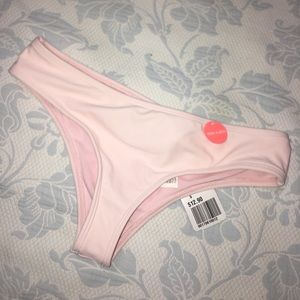 NWT Forever 21 Peek-a-boo Blush Pink Bikini Bottom