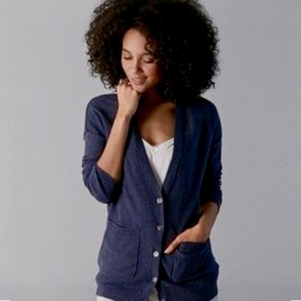 AE Heather Blue Knit Cardigan