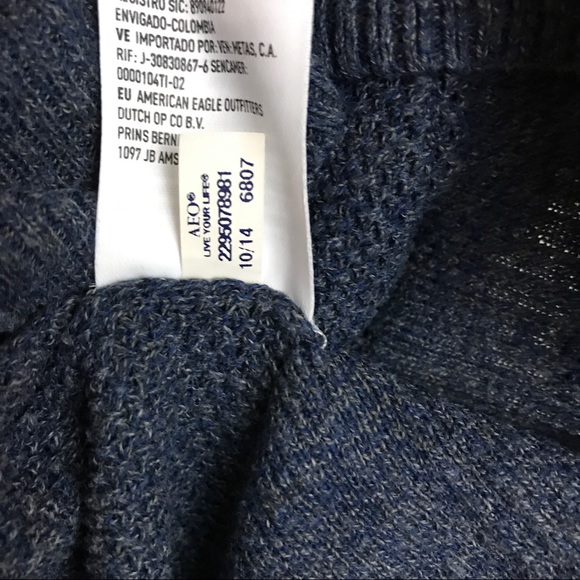 AE Heather Blue Knit Cardigan - Picture 8 of 8