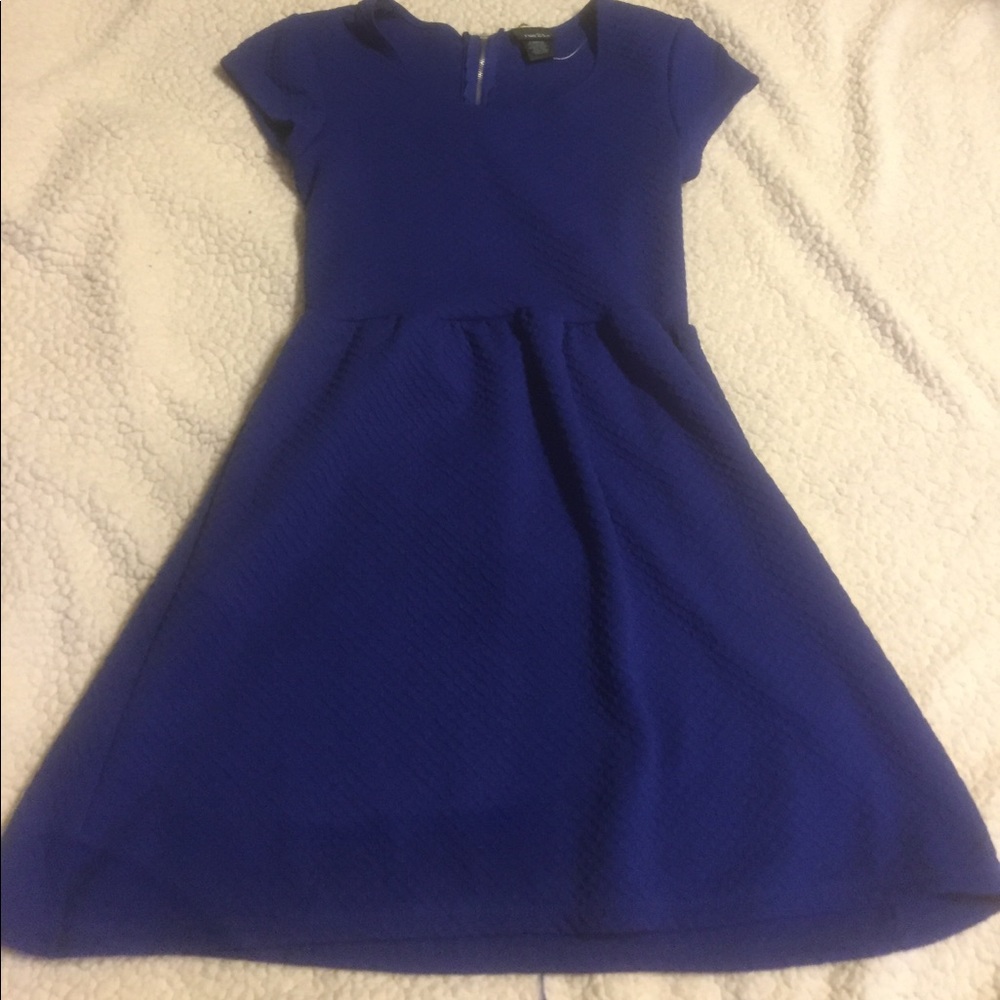 Cap Sleeve blue dress