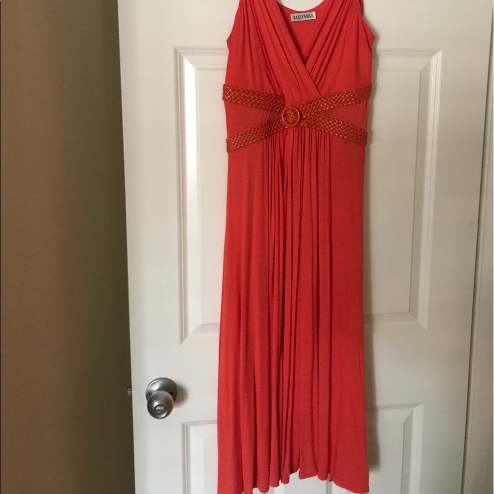 Orange cotton Dress