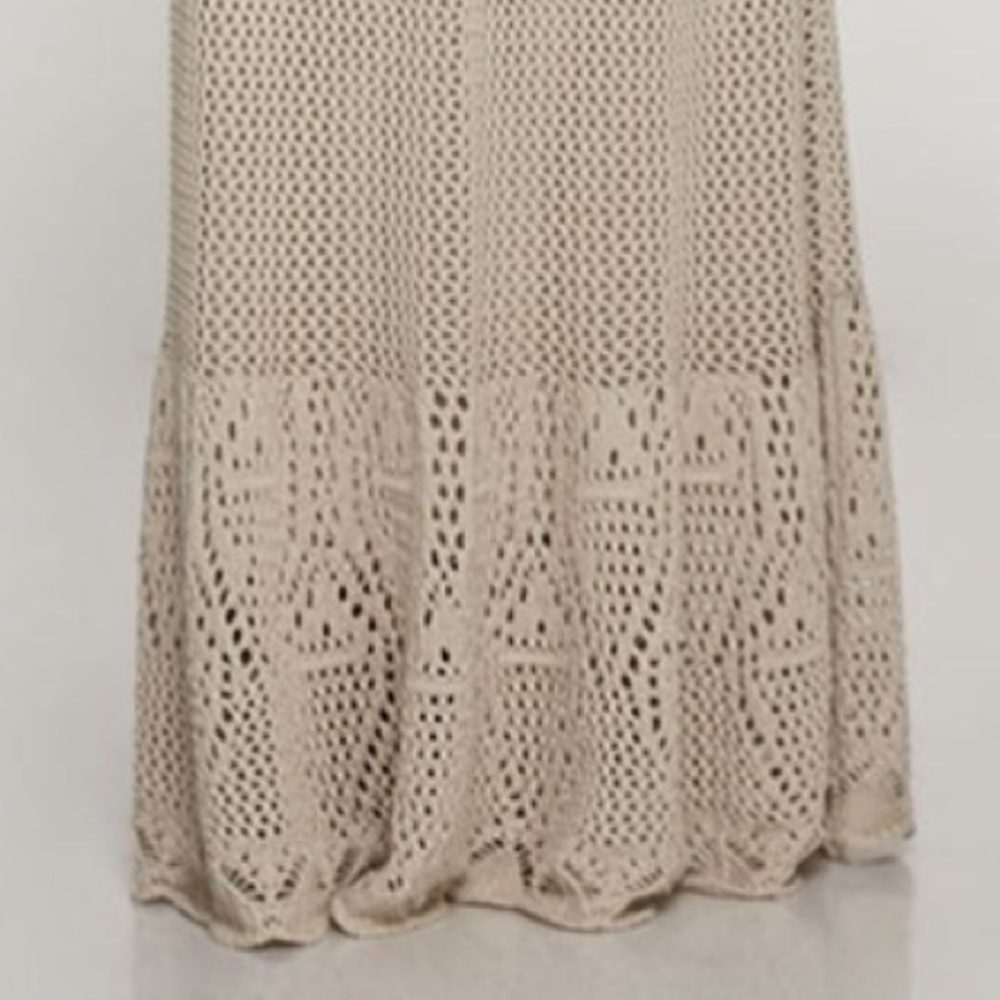 LOVE STITCH TEA DYE CROCHET BOHO SKIRT - Picture 4 of 7