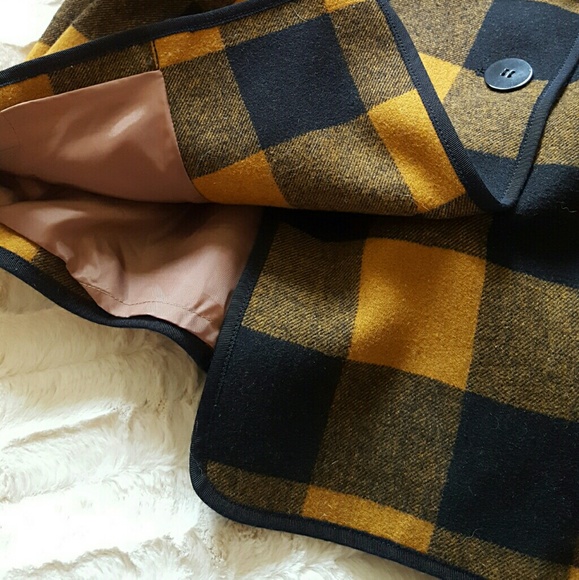 NWOT LOFT Plaid Peacoat - Picture 4 of 6