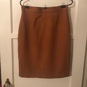 Wool midi pencil skirt