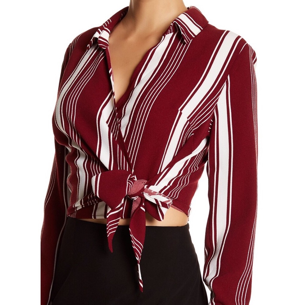 Lovers + Friends
Print Crop Wrap Top