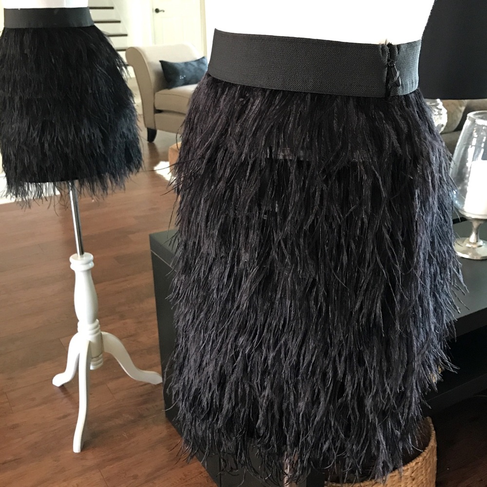 ❤️SOLD❤️NWT SUGARLIPS Ostrich feather skirt - Picture 6 of 8