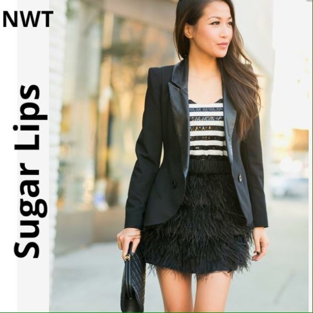 ❤️SOLD❤️NWT SUGARLIPS Ostrich feather skirt - Picture 2 of 8