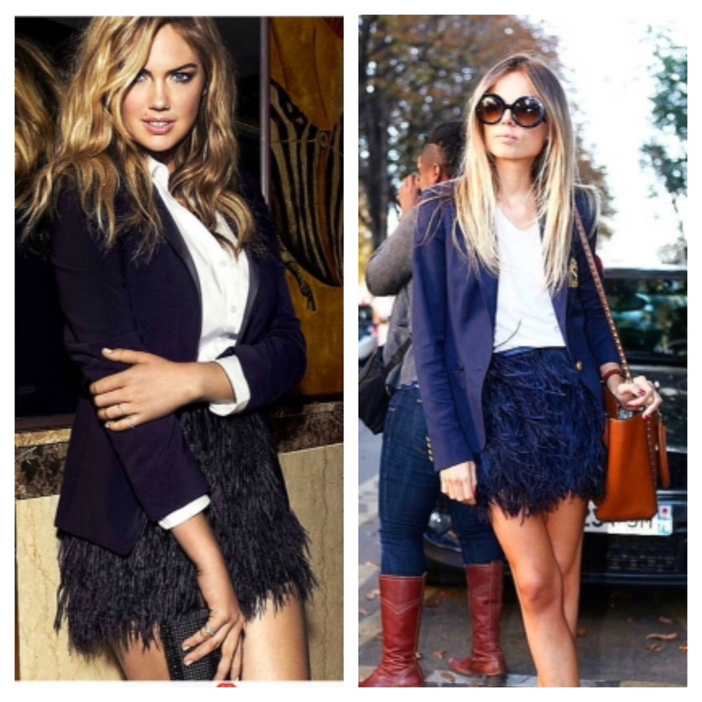 ❤️SOLD❤️NWT SUGARLIPS Ostrich feather skirt - Picture 3 of 8