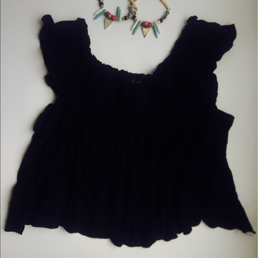 PACSUN LA HEARTS Black Blouse Size Small