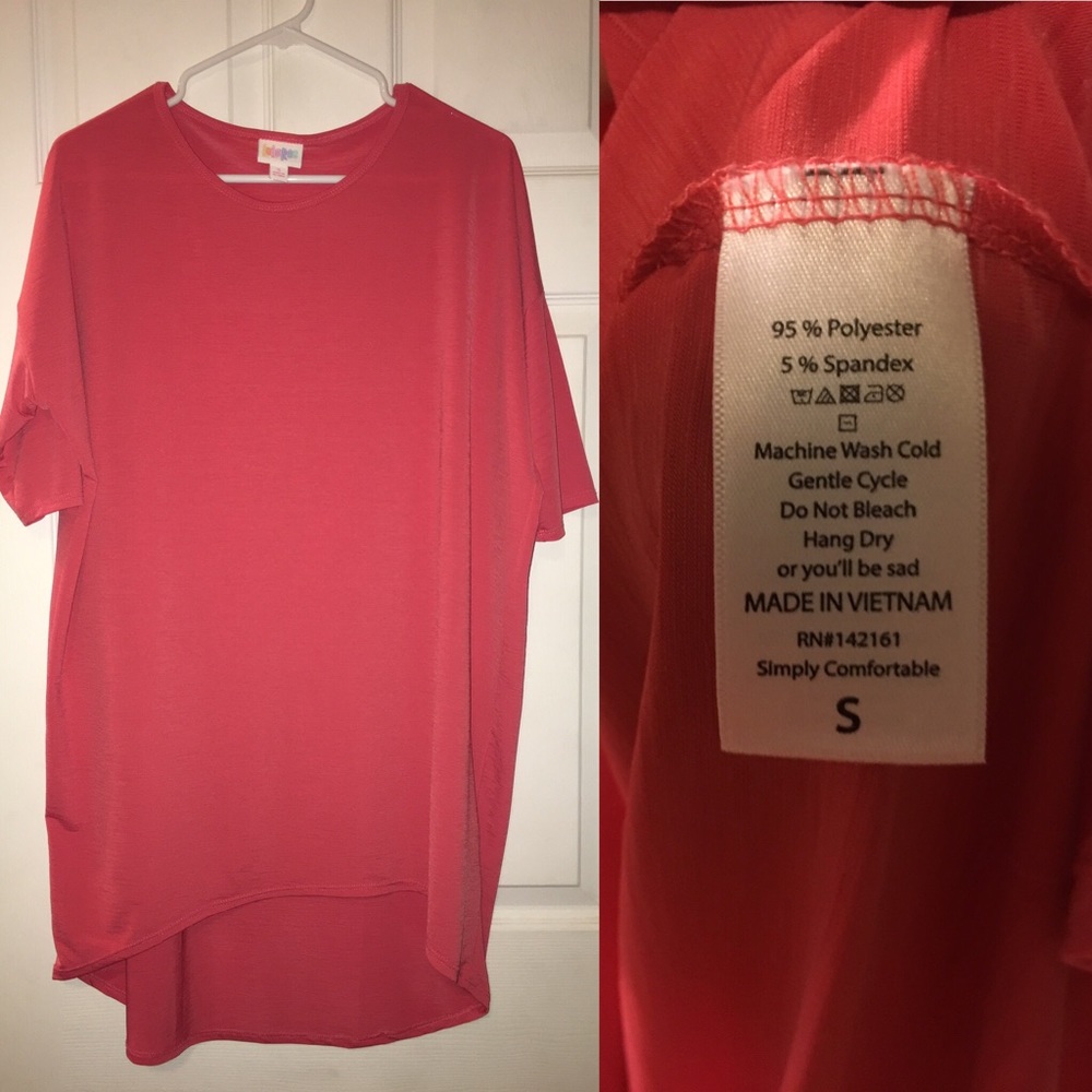 Lularoe Small Irma- Pink EUC