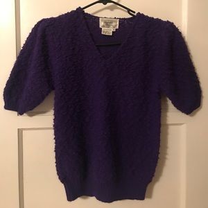 Purple acrylic v-neck sweater