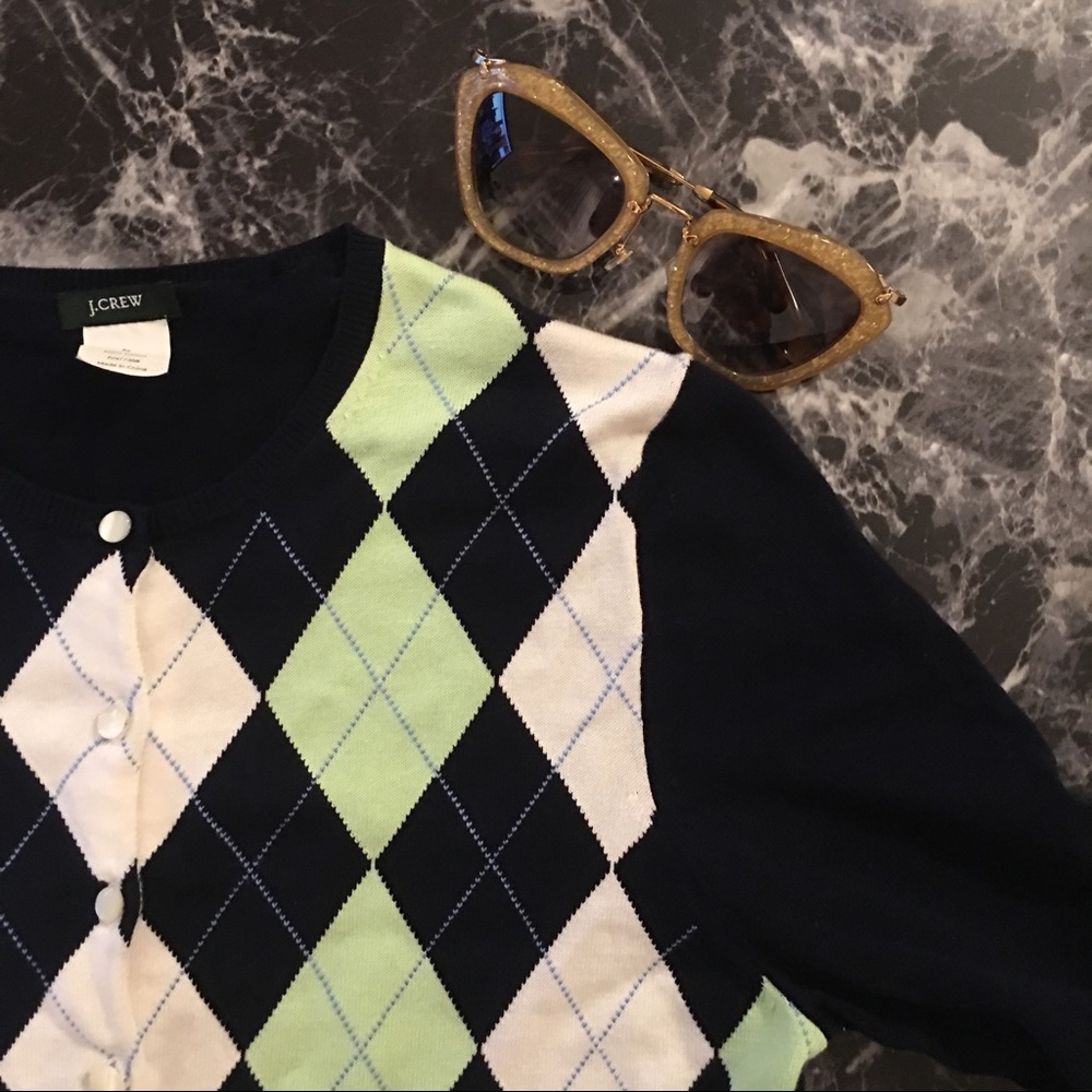 J Crew navy cotton cardigan size M