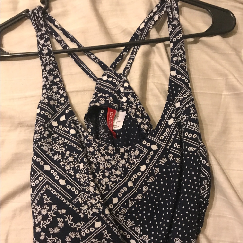 Blue crop top