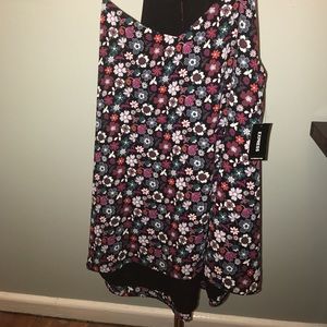 Chiffon reversible floral blouse