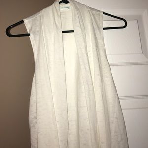 Sleeveless Drape Cardigan