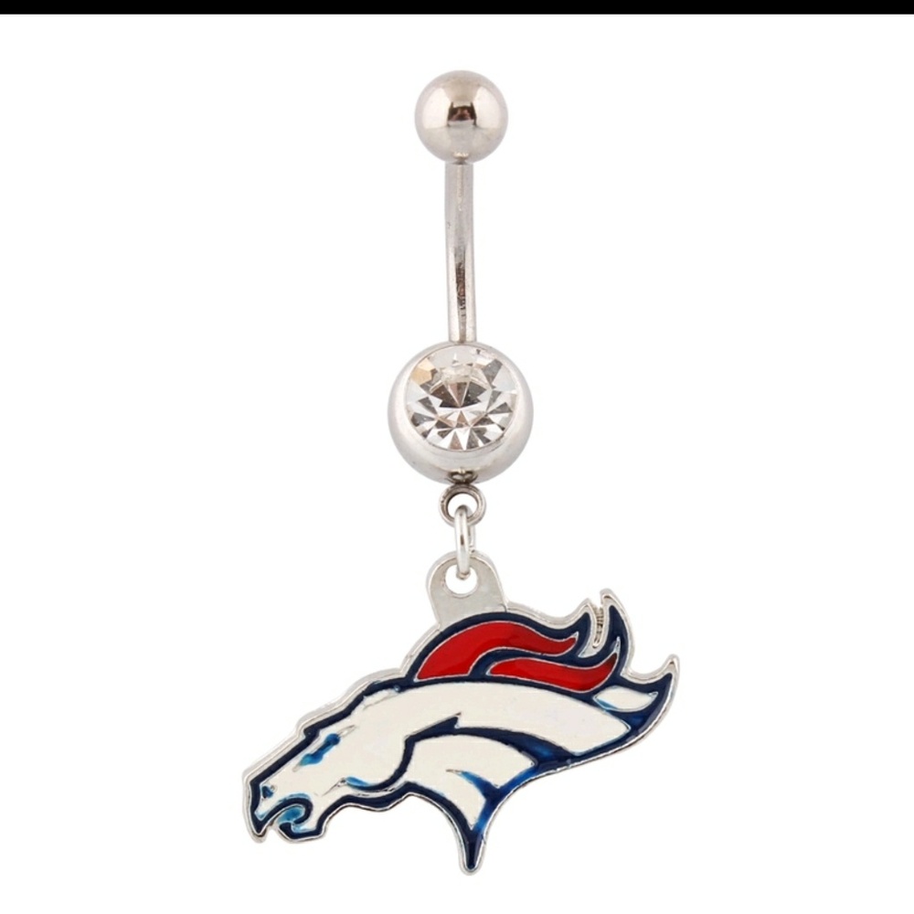 Bronco dangle belly ring