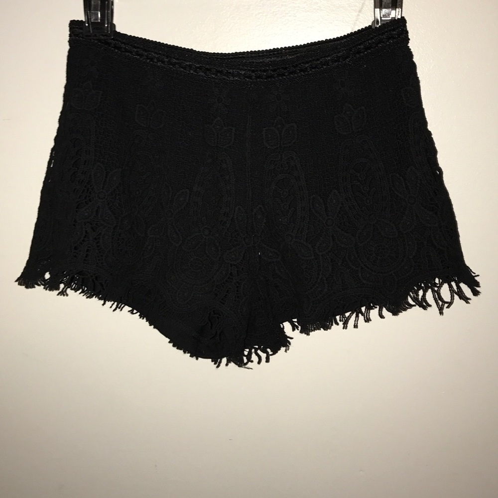 Lace black shorts
