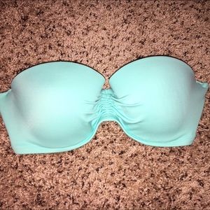 Blue Bandeau Bikini Top