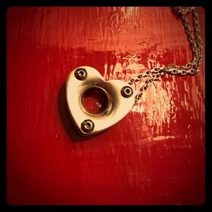 Steel Flame Killbox Heart Pendant Art Jewelry