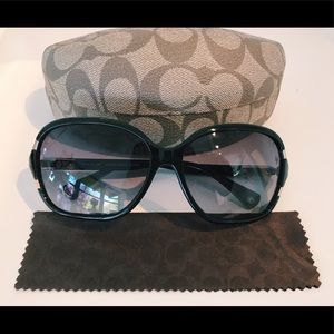 Never Worn Black and Gold Coach Sunglasses