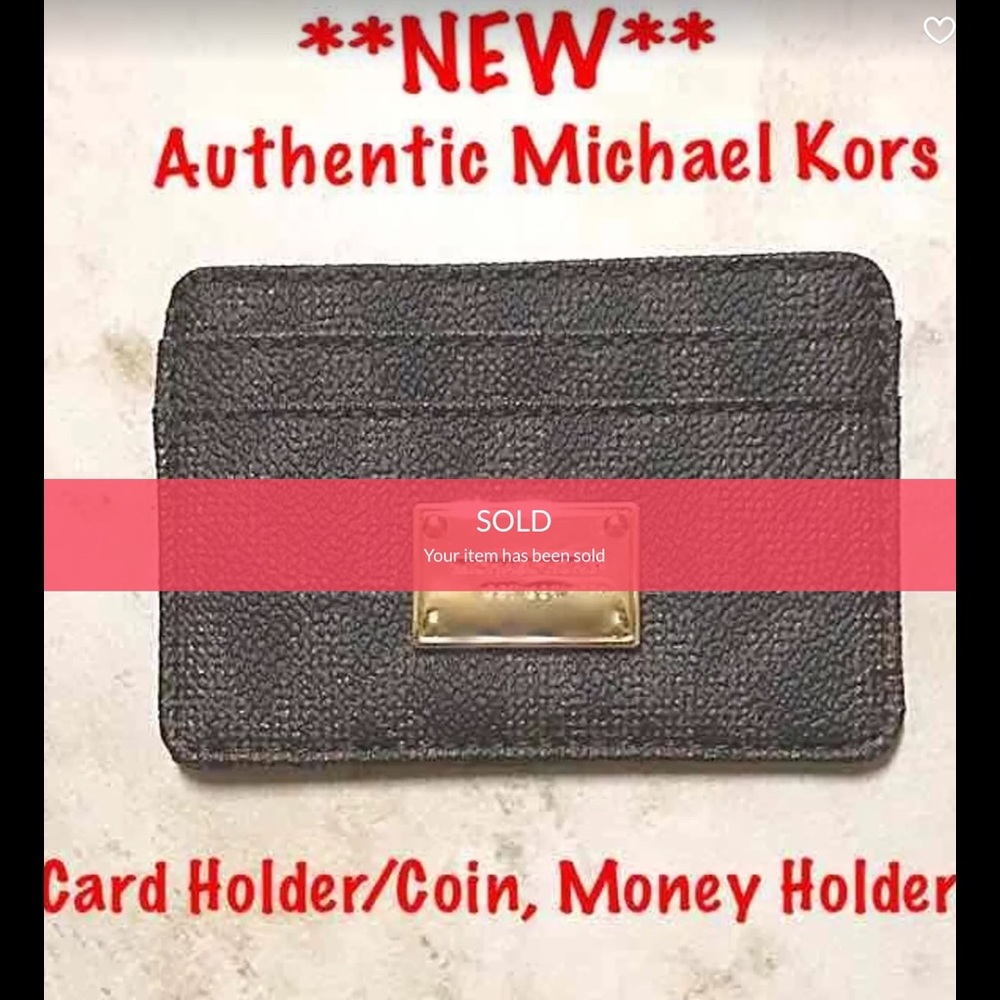 *AUTHENTIC*NEW*Michael Kors Logo Jet Set Card Hold