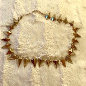 Gold Spiked Collar Necklace