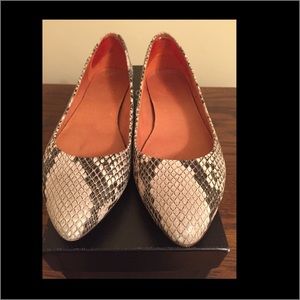 Madewell Leather leopard flats