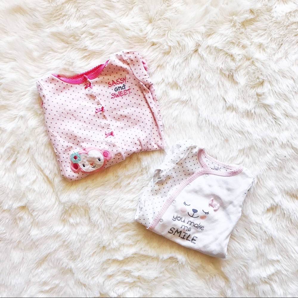 adorable dotted footie pj's