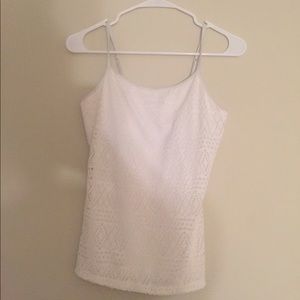 White Crochet Tank Top