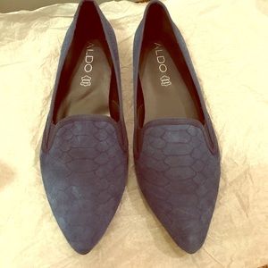 Blue Suede Aldo Flats