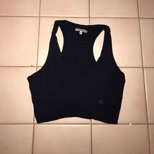 dark blue crop top