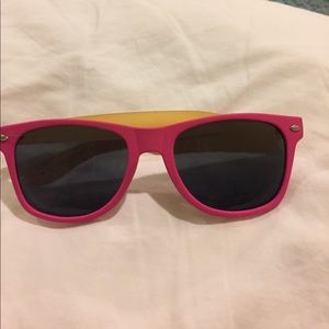 Pink and yellow sunglasses