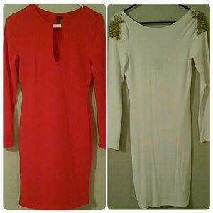 Bundle Long Sleeve Midi Bodycon Dresses