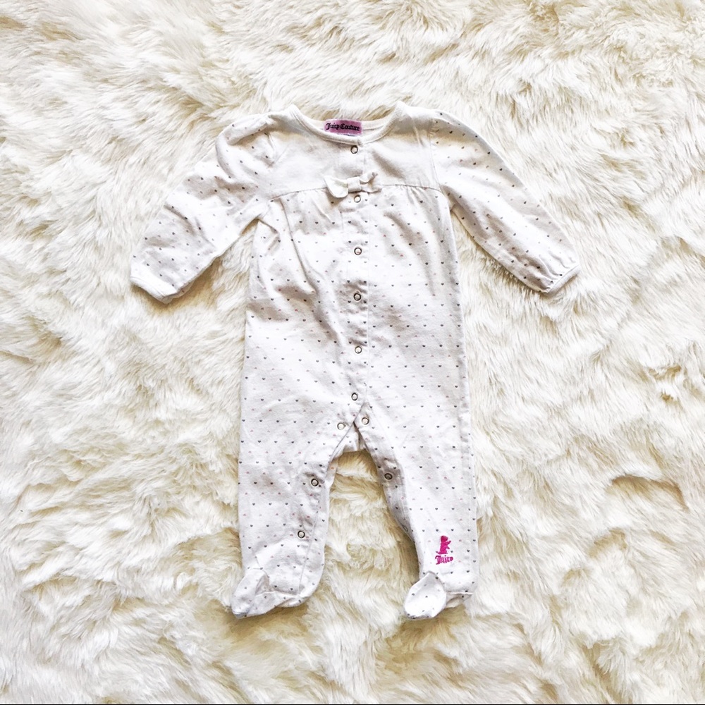 juicy couture footie pj's | hearts